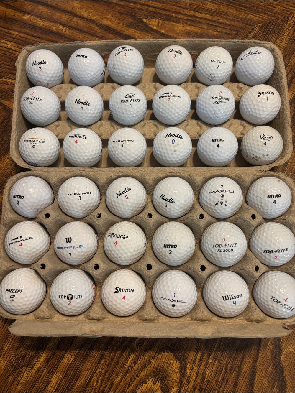 Assorted Golf Balls - White